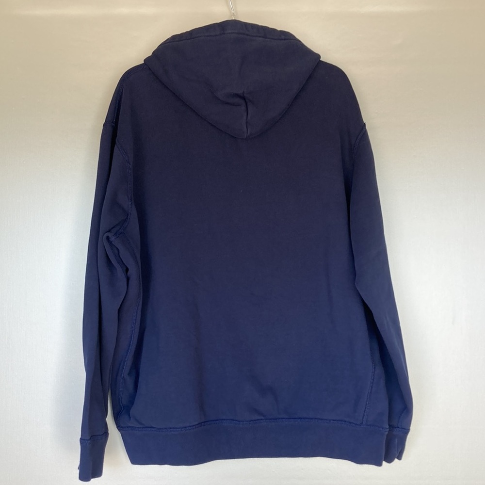 VTG Polo Ralph Lauren Hoodie Navy Sweatshirt Fleece Full Zip Thermal Hood Sz XXL - Picture 5 of 11